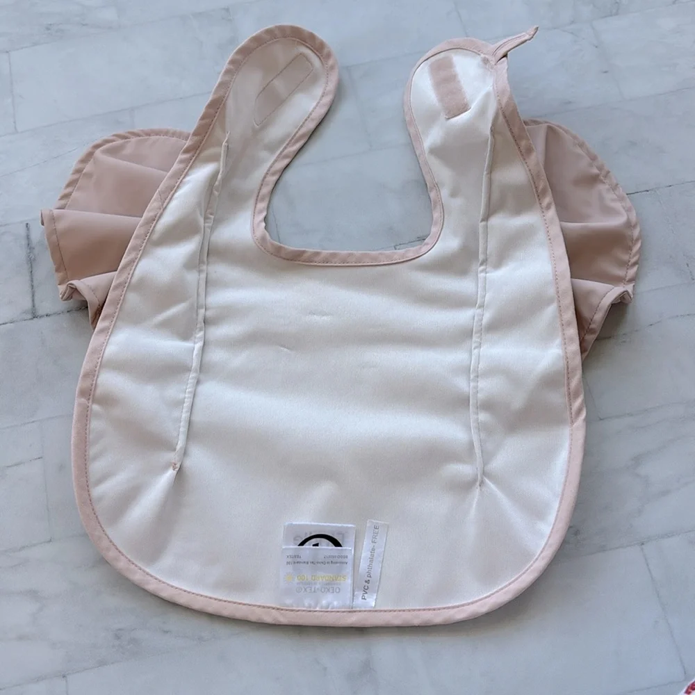 Elodie Pale Pink Ruffle Bib